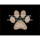 Black Paw Print Pet Photo Sympathy Cards Image 3 of 3